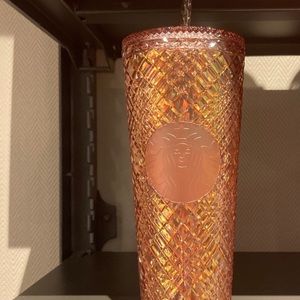 NWT Starbucks Rose Gold Bejeweled Cup